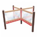 Alternate Thumbnail #2 of 4-Sided In-Ground 112" Art Easel Red/Chocolate
