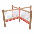 Alternate Thumbnail #2 of 4-Sided In-Ground 112" Art Easel Red/Latte