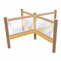 Alternate Thumbnail #2 of 4-Sided In-Ground 112" Art Easel Yellow/Latte