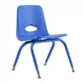 Thumbnail Image of Nature Color Tapered Leg Stackable Chair With 11.5" Seat Height - Primary Blue