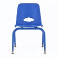 Alternate Image #2 of Nature Color Tapered Leg Stackable Chair With 11.5" Seat Height - Primary Blue