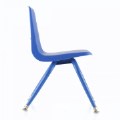 Alternate Image #3 of Tapered Leg Stackable Chair - 11.5" Seat Height - Blue