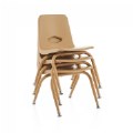 Thumbnail Image #4 of Nature Color Tapered Leg Stackable Chair With 11.5" Seat Height - Natural