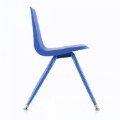 Alternate Image #3 of Nature Color Tapered Leg Stackable Chair With 13.5" Seat Height - Primary Blue