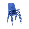 Alternate Image #4 of Tapered Leg Stackable Chair - 13.5" Seat Height - Blue