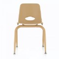 Alternate Image #2 of Tapered Leg Stackable Chair - 13.5" Seat Height - Natural