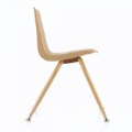 Alternate Image #3 of Nature Color Tapered Leg Stackable Chair With 13.5" Seat Height - Natural