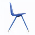 Alternate Image #3 of Nature Color Tapered Leg Stackable Chair With 15.5" Seat Height - Primary Blue