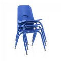 Thumbnail Image #4 of Nature Color Tapered Leg Stackable Chair With 15.5" Seat Height - Primary Blue