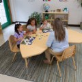 Alternate Thumbnail #4 of Nature Color Tapered Leg Stackable Chair With 17.5" Seat Height Teacher Chair - Natural