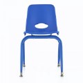 Thumbnail Image #2 of Nature Color Tapered Leg Stackable Chair With 17.5" Seat Height Teacher Chair - Blue