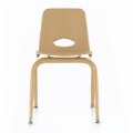 Alternate Image #2 of Nature Color Tapered Leg Stackable Chair With 17.5" Seat Height Teacher Chair - Natural