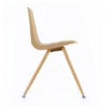 Alternate Image #3 of Nature Color Tapered Leg Stackable Chair With 17.5" Seat Height Teacher Chair - Natural