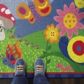 Thumbnail Image #2 of Friendly Cutie Bright Colored Bugs and Flower Carpet - 3' x 5' Rectangle