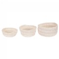 Fabric Nesting Baskets - Natural - Set of 3