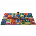 Alternate Image #2 of Soft Toddler Alphabet Blocks Carpet with 35 Colorful Seating Squares - 6' x 9'