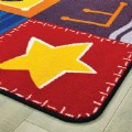 Alternate Image #3 of Alphabet Blocks Carpet with 35 Colorful Seating Squares - 6' x 9'