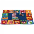 Alternate Image #2 of Soft Toddler Blocks Carpet with 14 Colorful Seating Spaces - 6' x 9'
