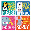 First Manners Board Books for Practicing Nice Phrases - Set of 4