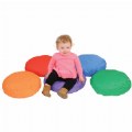 Alternate Image #2 of Colorful Round Soft Pillows - Set of 5
