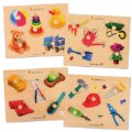 Everyday Objects Self Correcting Puzzles - Set of 4