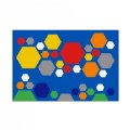 Primary Hexagon Carpet - 6' x 9'