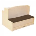 Carolina Toddler Sit and Read Bench with Book Display and Storage Cubby