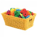 Small Washable Plastic Wicker Basket - Yellow - Each