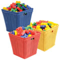 Medium Plastic Wicker Basket - Each