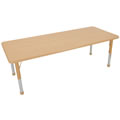 Nature Color Chunky 30" x 72" Rectangle Table With Adjustable Legs
