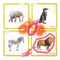 Alternate Image #2 of Zoo Animal Images on 6" Lacing Boards - Set of 4