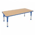 Primary Thumbnail of Nature Color Chunky 30" x 48" Table with 15-24" Adjustable Legs - Blue