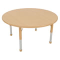 Thumbnail Image of Nature Color Chunky 42" Round Table with 15 '- 24" Adjustable Legs