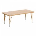 Primary Thumbnail of Nature Color 24" x 36" Rectangle Table with Adjustable Legs
