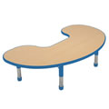 Nature Color Chunky 32" x 60" Toddler Jelly Bean Table with 12-16" Adj. Legs - Blue