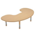 Nature Color Chunky 32" x 60" Toddler Jelly Bean Table with 12-16" Adj. Legs- Natural