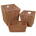 Washable Woven Plastic Wicker Baskets for Classroom Sorting and Organization
