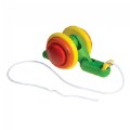 Eco Friendly Snail Bright Colored Pull Toy for Practicing Gross Motor Skills