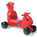 Red Squirrel Four Wheeled 2-in-1 Push or Ride On Activity