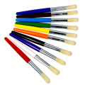 Easy to Grip Bright Colored Chubby Brushes for Painting Projects