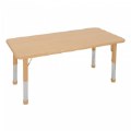 Primary Thumbnail of Nature Color Chunky 30" x 36" Rectangle Table with Adjustable Legs