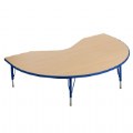 Thumbnail Image of Nature Color 48" x 72" Kidney Table with 15-24" Adjustable Legs - Blue