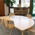 Alternate Thumbnail #6 of Nature Color 48" x 72" Kidney Table with 21" - 30" Adjustable Legs - Natural