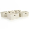 Folding Storage Fabric Baskets - Set of 5