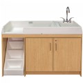 Alternate Image #3 of Walk Up Changing Table w/Right Sink/Left Stairs Natural