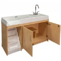 Alternate Image #4 of Walk Up Changing Table w/Right Sink/Left Stairs Natural