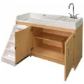 Alternate Image #5 of Walk Up Changing Table w/Right Sink/Left Stairs Natural
