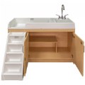Alternate Image #6 of Walk Up Changing Table w/Right Sink/Left Stairs Natural