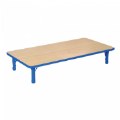 Primary Thumbnail of Nature Color Chunky 30" x 48" Toddler Table with 12-16" Adjustable Legs - Blue