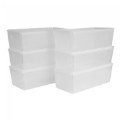 Clear Bins with Lids - Set of 6